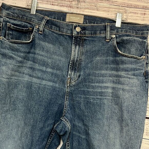 Everlane The Cheeky Jean Crop Ankle Women’s 35 Waist Raw Hem Curvy - Picture 6 of 10